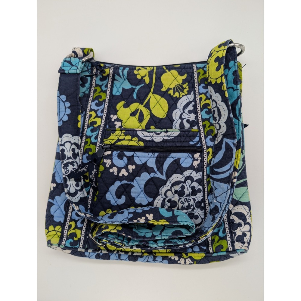 Disney Vera Bradley Mickey's Whimsical Floral Crossbody Bag Purse Hidden Mickey